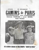 Buvard - GAMINS De PARIS - 1954 - Cinéma - Fourcade Gencel France - Mick Micheyl - Film En Theater