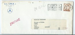 3259 - Enveloppe 1962 MERCEDES Liège - Enveloppe + Facture - Flamme Loterie - Flammes