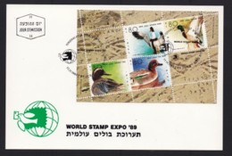 ISRAEL, 1989, Maxi-Card(s), Ducks In The Holy Land, SGMS1076-1079, F5656 - Cartes-maximum