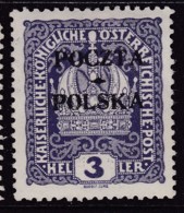 POLAND 1919 Krakow Fi 30  Mint Hinged Signed (Falsch) Petriuk - Ungebraucht