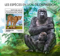 Central Africa. 2019  Endangered Species. (1011b) OFFICIAL ISSUE - Gorilla's