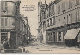 77 MONTEREAU   La Grosse Pompe Et La Grande Rue - Montereau