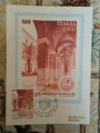 Italia Fdc Maximum Card 2001 Università Degli Studi Di Bari. - Cartas Máxima