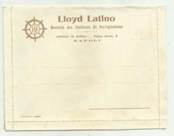 LLOYD LATINO SOCIETA' ITALIANA DI NAVIGAZIONE UFFICIO DI NAPOLI FORMATO CHIUSO CM.14,5X11 - Other & Unclassified