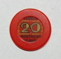 FRANCIA / FRANCE - MONTROND Les BAINS - CASINO - CHIP / FICHE / TOKEN Da 20 - Casino