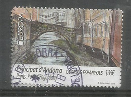 ANDORRA. EUROPA 2018 . Pont D'Engordany. Un Timbre Oblitere, 1 Ere Qualite. AND.ESP - Oblitérés