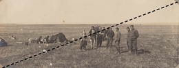1916 Photo Panoramique Armée Française Au Front De Salonique Macédoine Campement De Bergers - Krieg, Militär