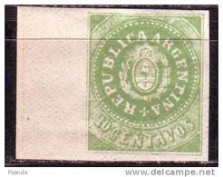 Argentina 1862 Scott A3  6 MLH* - Unused Stamps