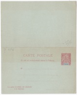 Ets Oceanie Entier Postal  Carte Postale CP6 Avec Carte Reponse - Brieven En Documenten