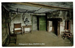 Ref 1340 - 1910 Postcard - Shakespeares House - Stratford On Avaon - South Yardley Cancel - Stratford Upon Avon