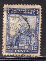 TURCHIA TURKÍA TURKEY 1930 ANKARA KALESI CASTLE 12 1/2k USATO USED OBLITERE' - Usati