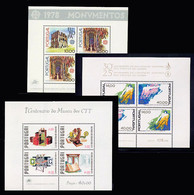 1978 Portugal Complete Year MNH Blocks. Année Compléte Blocs Neuf Sans Charnière. Ano Completo Blocos Novo Sem Charneira - Full Years