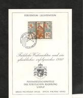 LIECHTENSTEIN 1980  1er JOUR - Cartas & Documentos