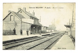 62 PAS DE CALAIS BEUVRY Beuvry Station Chemin De Fer Gare - Beuvry