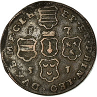 Monnaie, LIEGE, John Theodore, 4 Liards, 1751, Liege, TB+, Cuivre, KM:159 - Andere & Zonder Classificatie