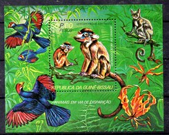 Guinea Bissau Hoja Bloque N ºYvert 14 * - Monkeys