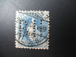 Perforé  Perfin  Suisse  à Voir ;   Perforation    BH    Ref   B 30 - Gezähnt (perforiert)