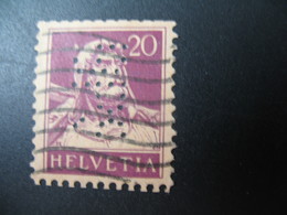 Perforé  Perfin  Suisse  à Voir ;   Perforation    BPS    Ref   B 44 - Gezähnt (perforiert)