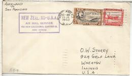 NUEVA ZELANDA 1940 AIR MAIL TO USA VIA NEW CALEDONIA CANTON AND HAWAI MAT GOLDEN GATE EXPOSITION - Posta Aerea