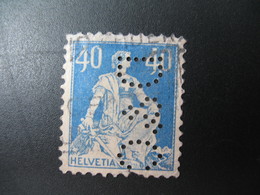 Perforé  Perfin  Suisse  à Voir ;   Perforation    D&C    Ref   D 18   (aminci) - Perforadas