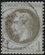 France       .    Yvert    .    25    .         O      .      Oblitéré - 1863-1870 Napoléon III Lauré