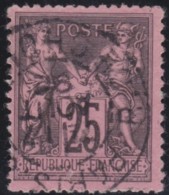 France       .    Yvert    .     91      .         O      .      Oblitéré - 1876-1898 Sage (Type II)