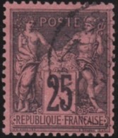 France       .    Yvert    .     91  .         O      .      Oblitéré - 1876-1898 Sage (Tipo II)