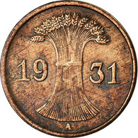 Monnaie, Allemagne, République De Weimar, Reichspfennig, 1931, Berlin, TB+ - 1 Renten- & 1 Reichspfennig
