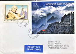 Poland, Circulated Cover To Portugal, "Popes", "Pope John Paul II", "Mountains", 2010 - Lettres & Documents