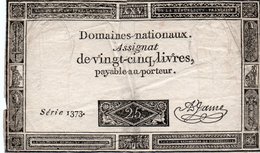 FRANCIA  ASSIGNAT 25 LIVRES 1793 P-A-71 - ...-1889 Tijdens De XIXde In Omloop