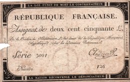 FRANCIA  ASSIGNAT 250 FRANCS 1793 P-A 75 - ...-1889 Tijdens De XIXde In Omloop