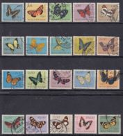 Portugal Mozambique 1953 Butterflies Complete Set Mi#417-436 Used - Mosambik