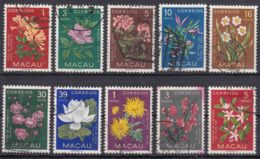 Portugal Macao Macau 1953 Flowers Mi#394-403 Used - Usati