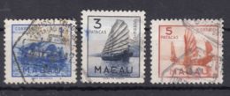 Portugal Macao Macau 1951 Boats Mi#383-385 Used - Oblitérés