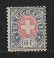 SWITZERLAND - 1880's - ( Telegraphie - 50c - OG ) - MH* - Télégraphe