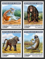 GUINEA REP. 2019 MNH Primate Monkeys Affen Primaten Singes 4v - OFFICIAL ISSUE - DH1918 - Monkeys