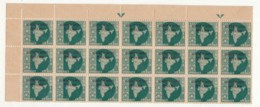 Block Of 21, 1np, Oveperprint Of 'Vietnam' On Map Series, Watermark Ashokan, India MNH 1963 - Militaire Vrijstelling Van Portkosten