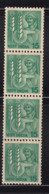 EFO, Error / Creased Paper, Strip Of 4 India MNH 1982, 15p Techology In Agriculture,  Farmer Science Chemistry Lab Tool - Variétés Et Curiosités