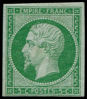 ** FRANCE - Poste - 12, Signé Brun: 5c. Vert - 1849-1850 Cérès