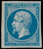 ** FRANCE - Poste - 14A, Type I, Certificat Behr: 20c. Bleu - 1849-1850 Ceres