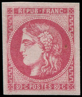 ** FRANCE - Poste - 49, TB: 80c. Rose - 1849-1850 Cérès