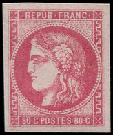 ** FRANCE - Poste - 49, TB: 80c. Rose - 1849-1850 Ceres