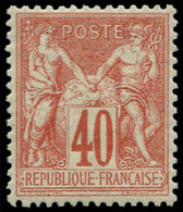 ** FRANCE - Poste - 70, TB: 40c. Rouge-orange - 1849-1850 Ceres