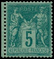 ** FRANCE - Poste - 75, Très Bon Centrage, Bdf: 5c. Vert - 1849-1850 Cérès