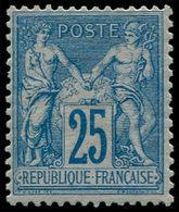 ** FRANCE - Poste - 79, Signé Brun: 25c. Bleu - 1849-1850 Ceres