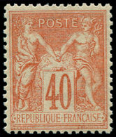 ** FRANCE - Poste - 94, TB: 40c. Orange - 1849-1850 Cérès