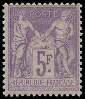 * FRANCE - Poste - 95, Signé Calves: 5f. Violet Sur Lilas - 1849-1850 Cérès