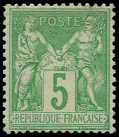 ** FRANCE - Poste - 106, TB: 5c.vert-jaune - 1849-1850 Ceres