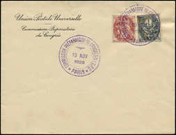 FRANCE - Poste - 107/8, Sur Enveloppe Spéciale, Cachet Violet  "19/11/28 Commission Préparatoire Du Congrès De L'UPU Par - 1849-1850 Cérès