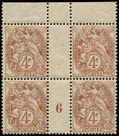 ** FRANCE - Poste - 110, Bloc De 4, Millésime "6": 4c. Blanc - 1849-1850 Cérès